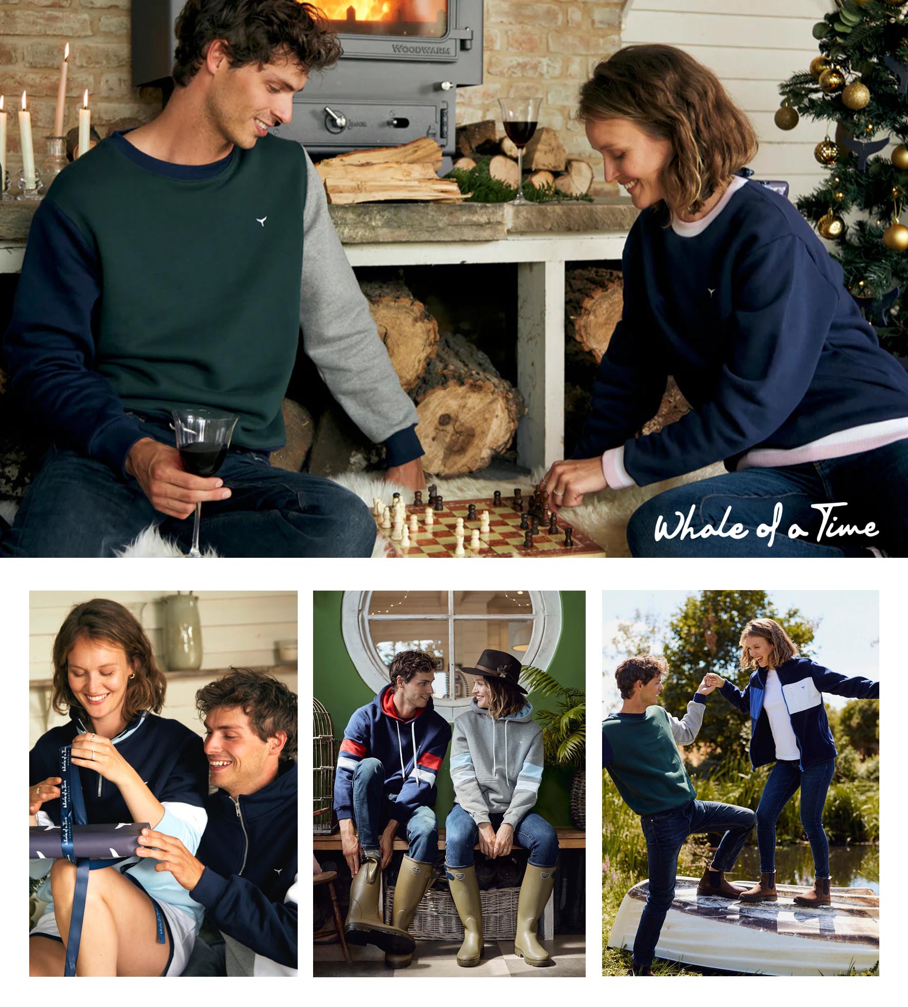 Recent location work booked by East Coast Locations. Whale of a Time AW22 & Christmas campaign images at Northamptonshire location house ASH331.