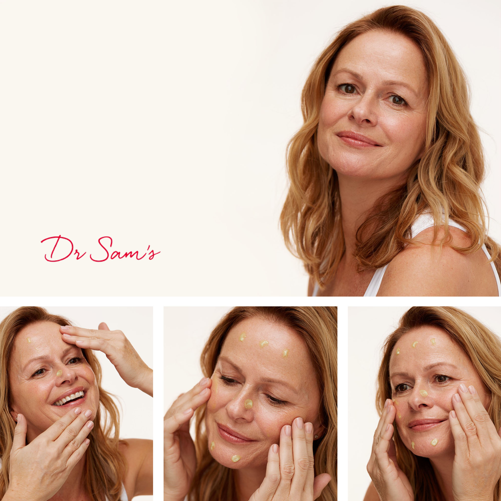 Sandra Reynolds Model Louisa Roberts-West For Dr Sam Bunting Skincare