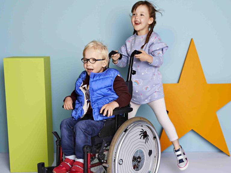 Marks and spencers advert with disabled children playing in the easy dressing range