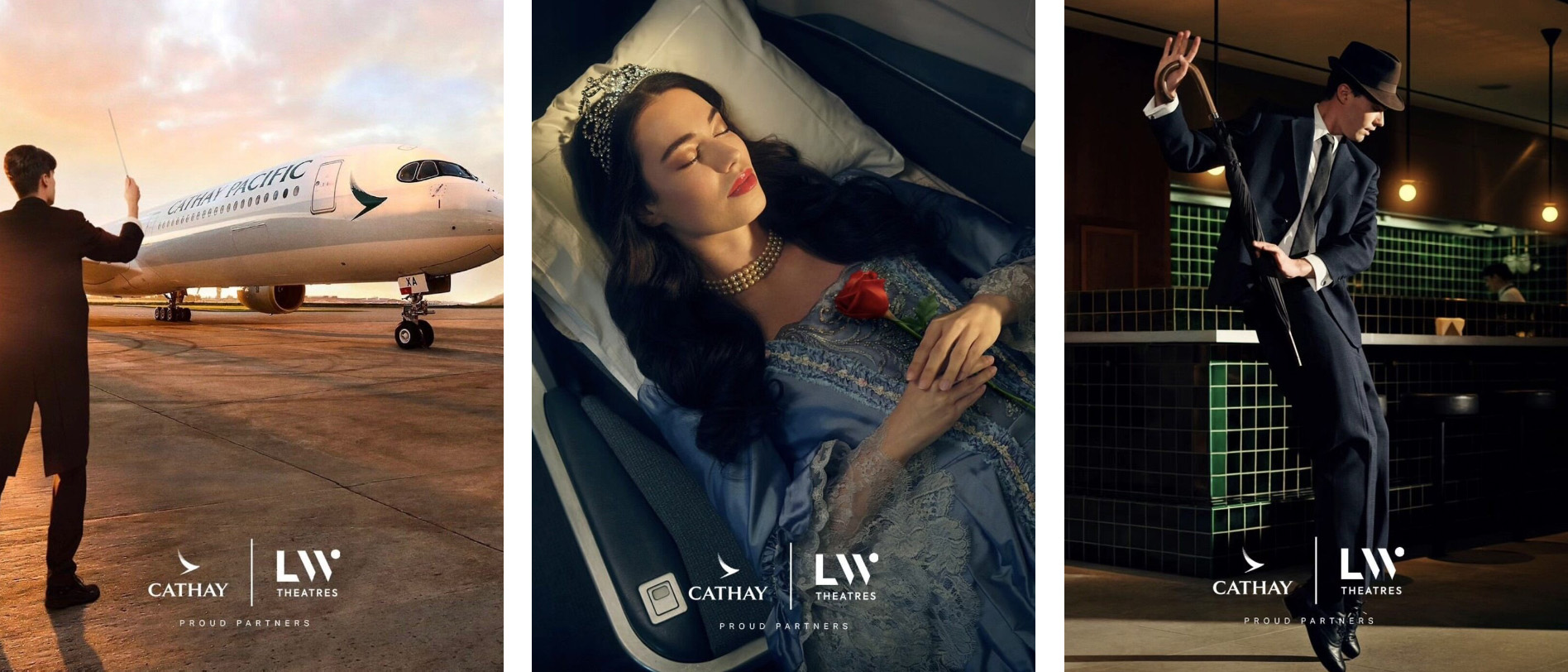 SAUL & KATRINA MODELS FOR SANDRA REYNOLDS CATHAY PACIFIC X LW THEATRES 